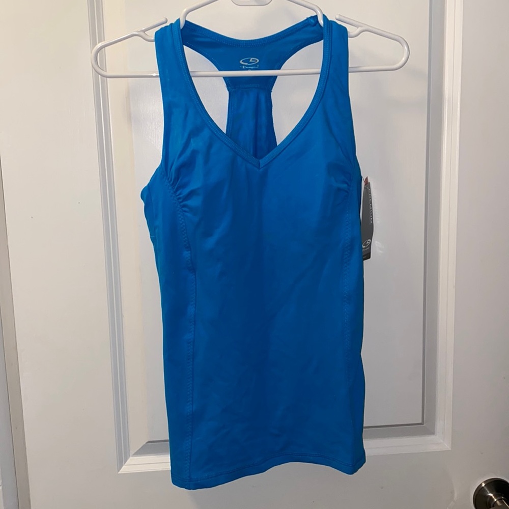 NWT Champion Duo Dry Max fitted Turquoise Tank Top - Gym Activewear